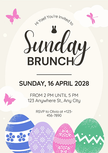 Beige-Pink-Illustrative-Sunday-Brunch-Easter-Invitation-Card