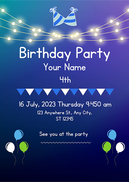 Birthday-Party-4th-Invitation-Card