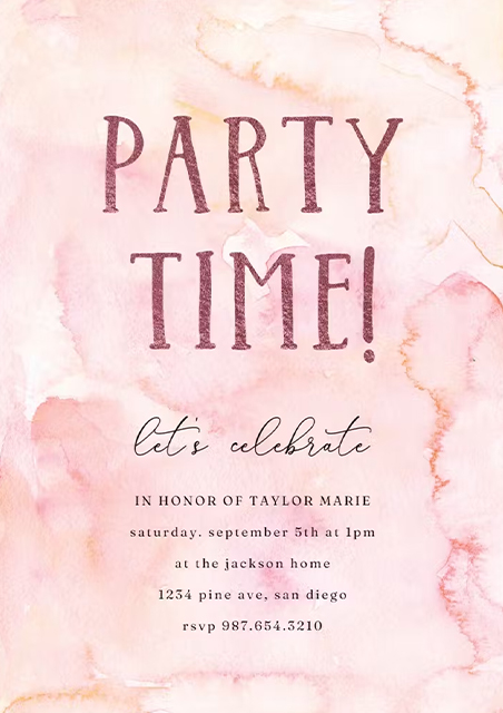 Party-Time-Invitation-Card