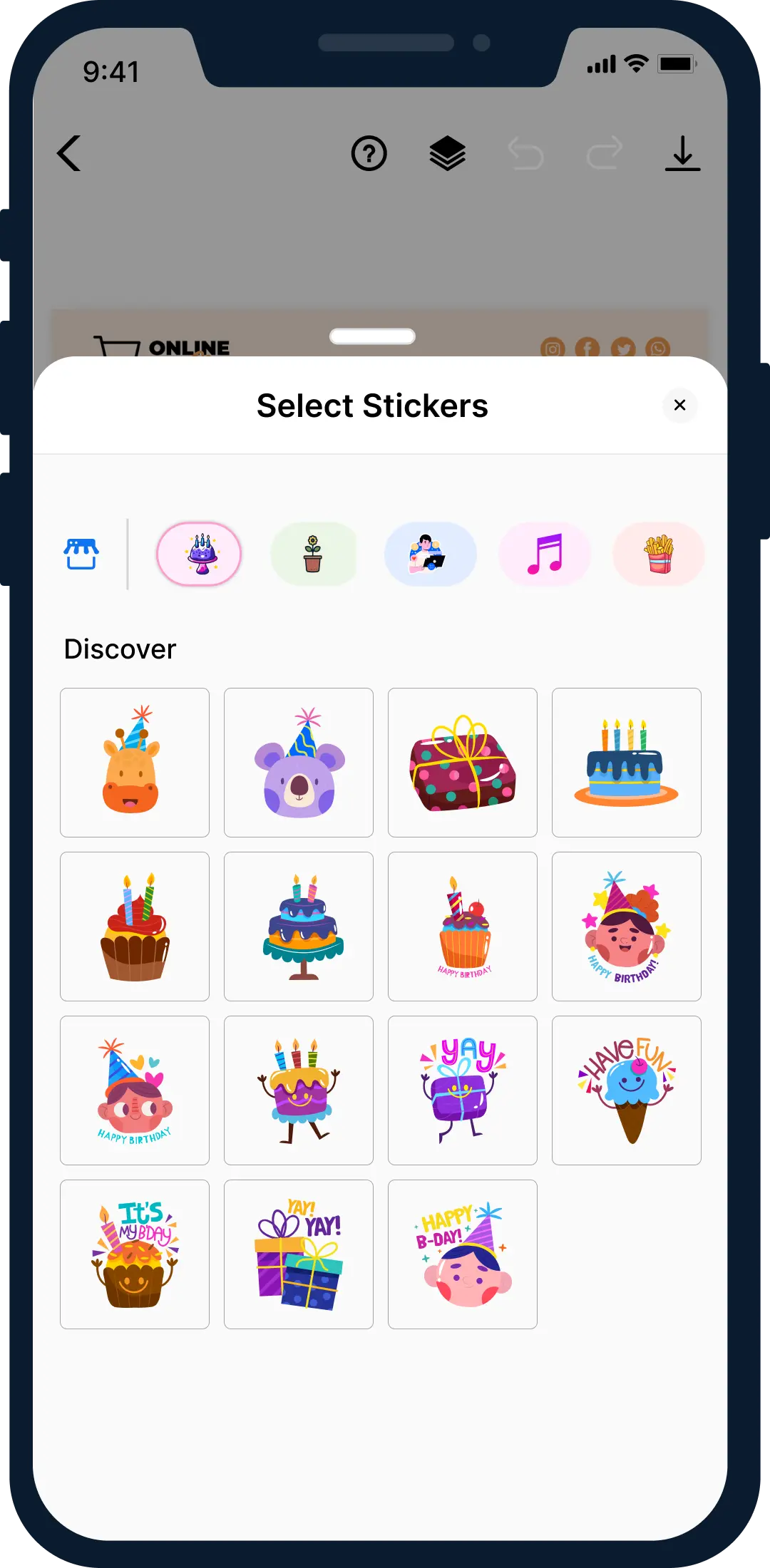 sticker screen